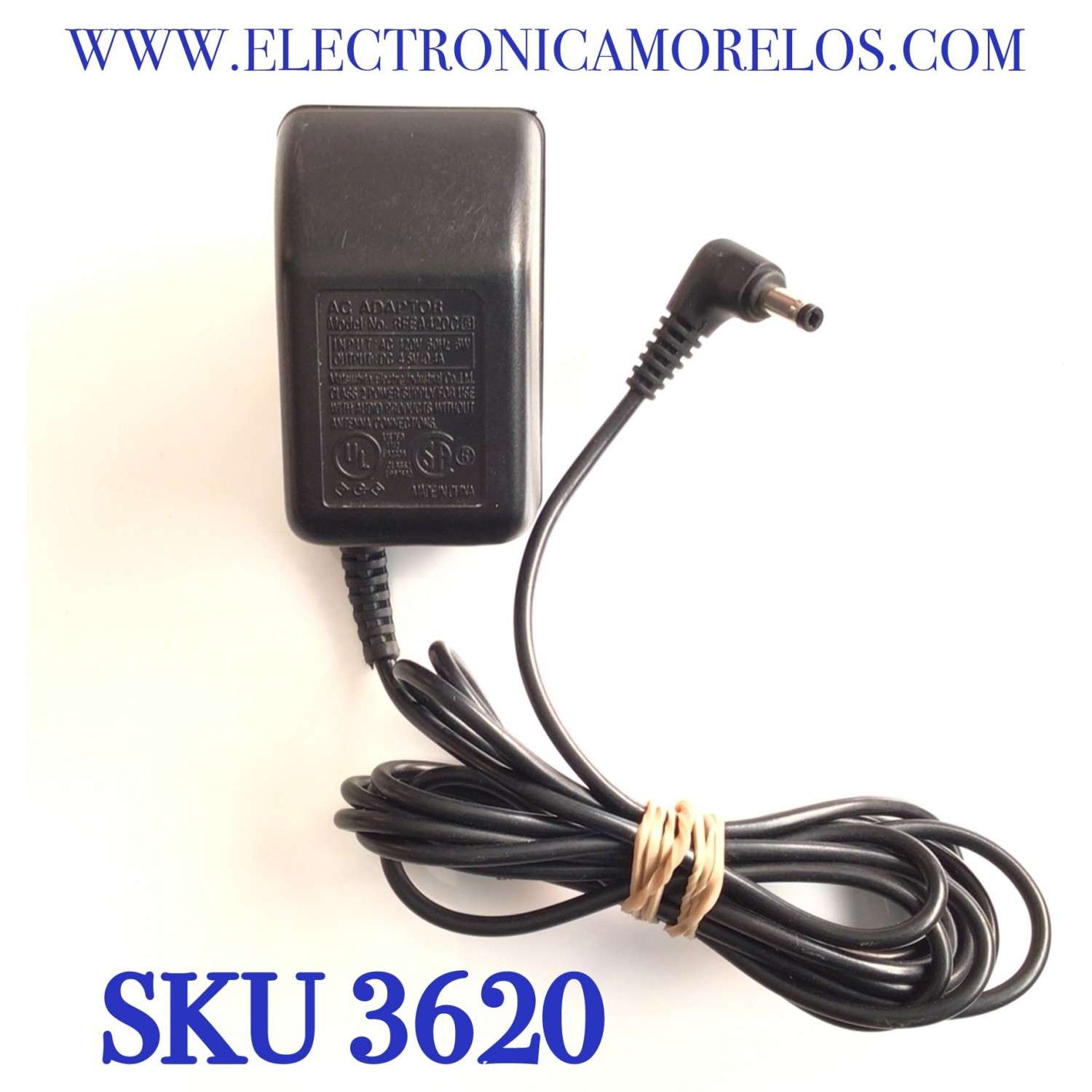 CARGADOR / ADAPTADOR DE FUENTE DE ALIMENTACION AC ADAPTOR / VCA-VCD / NUMERO DE PARTE RFEA420C / ENTRADA VCA 120V 60HZ 6W / SALIDA VCD 4.5V 0.4A / MODELO RFEA420C